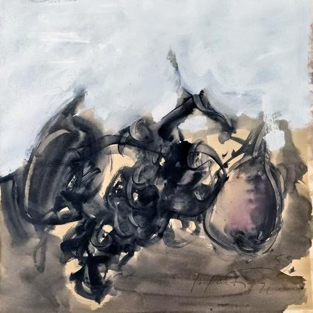 Art work by Sergio Scatizzi Composizione - mixed heavy-weight paper 